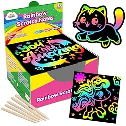 Amazon.com: ZMLM Rainbow Scratch Mini Art Notes - Magic Scratch